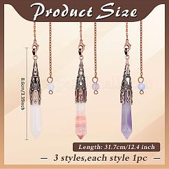 3 шт. конический натуральный розовый кварц&nbsp;PALLOY-MA00007