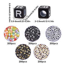 5 стиль прозрачные и непрозрачные акриловые бусины&nbsp;MACR-SP0001-12A