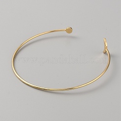 Железные открытые браслеты-манжеты&nbsp;BJEW-WH0024-01B-G