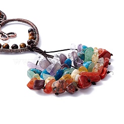 Большие подвесные украшения из натурального тигрового глаза&nbsp;G-P459-05B