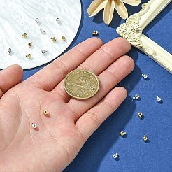 20 шт. 2 цвета латунные обжимные бусины&nbsp;KK-CJ0001-92