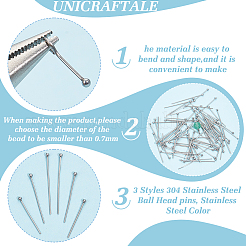 300 шт. 3 шт. штифта с шаровой головкой из нержавеющей стали марки 304&nbsp;FIND-UN0016-05