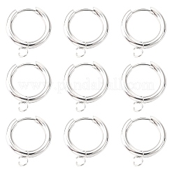 201 фурнитура для сережек-колец Huggie Hoop из нержавеющей стали&nbsp;LS-STAS-P283-01D-S