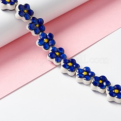 Ручной работы фарфора цветок бисер пряди&nbsp;PORC-F003-01G