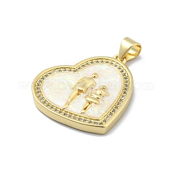 Латунные микропаве прозрачные подвески с фианитом&nbsp;KK-A221-19B-G