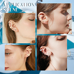 Комплект из 44 латунных серег-манжет&nbsp;EJEW-PH0001-09