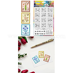 ПВХ пластиковые прозрачные штампы&nbsp;DIY-WH0631-0656