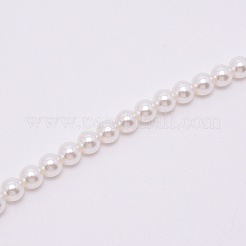 Ручки для мешков с круглыми бусинами из белого акрила&nbsp;FIND-TAC0006-21B-01