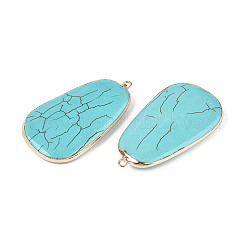 Большие подвески-капли из окрашенной синтетической бирюзы&nbsp;TURQ-T004-23