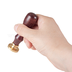 Поделки письмо записки латунь сургучная печать штампы и деревянная ручка&nbsp;AJEW-P068-B02