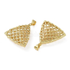 Латунные микропаве прозрачные подвески с фианитом&nbsp;KK-D221-19G-03