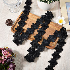 2 ярд цветочной кружевной отделки из полиэстера&nbsp;OCOR-CY0002-69B