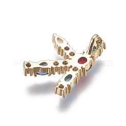 Подвески латунные горный хрусталь&nbsp;X-ZIRC-E517-04K-G