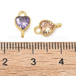 Шармы-соединители из латуни с паве из кубического циркония&nbsp;KK-L264-14G