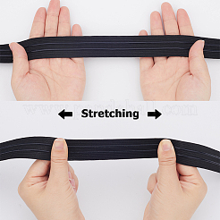 Плоский нескользящий эластичный шнур из полиэстера&nbsp;OCOR-GF0003-16A-01