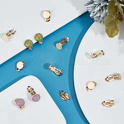 40 шт. фурнитура для сережек-клипс из нержавеющей стали 304&nbsp;STAS-SC0008-39G