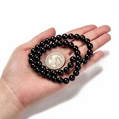 Нити из натурального безглазого обсидиана&nbsp;LS-G-K123-06-12mm