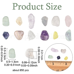 5 нить 5 стилей нити бусин из натурального флюорита&nbsp;G-YW0002-74