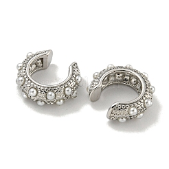 Серьги-каффы из латуни с покрытием стойки для колец&nbsp;EJEW-E312-05P