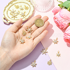 16 шт. 4 стиля рождественской стойки с покрытием из латуни подвески&nbsp;KK-SC0006-97