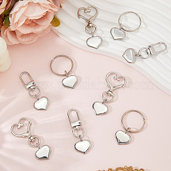 9 шт. 3 стиля брелоков из нержавеющей стали 304&nbsp;KEYC-BBC0001-18