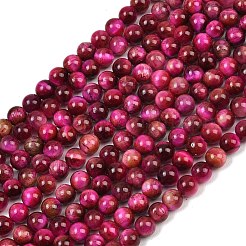 Нити из натуральных бусин тигрового глаза высшего качества&nbsp;X-G-F591-18-6mm-05