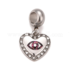 304 нержавеющая сталь хрустальные стразы европейские подвески-шармы&nbsp;STAS-F278-28P