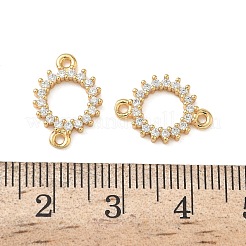 Шармы-соединители из латуни с микропаве из прозрачного кубического циркония&nbsp;KK-Z136-67G