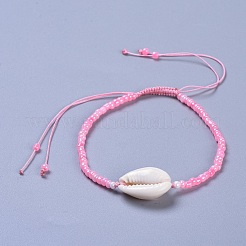 Регулируемые стеклянные браслеты из бисера&nbsp;BJEW-JB04281