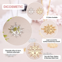 8 шт. подвески из нержавеющей стали 201 двух цветов&nbsp;STAS-DC0006-99