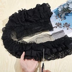 Плиссированная шифоновая кружевная отделка&nbsp;SRIB-NB0001-10C