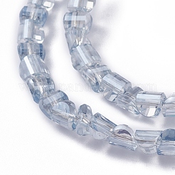 Стеклянные бусины с гальваническим покрытием &nbsp;EGLA-L023A-PL03