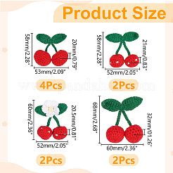 10шт 4 стиля полиэстер крючком вишня&nbsp;DIY-WR0004-91