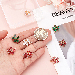 8шт 4 цвета прозрачные стеклянные подвески&nbsp;GLAA-GA0002-31