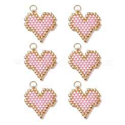 10 шт. подвески в форме сердца из стеклянного бисера Miyuki Delica&nbsp;PALLOY-MZ00701