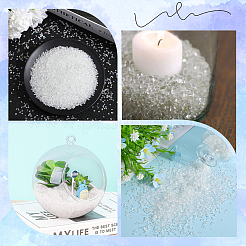 Прозрачная гальваническая поделка из измельченного стекла&nbsp;GLAA-SC0001-98A-01