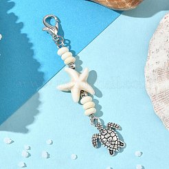 7 шт. подвеска из синтетической бирюзы с морской тематикой&nbsp;HJEW-JM03428