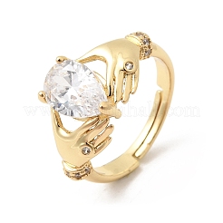 Латунные кольца с цирконием микро паве для женщин&nbsp;LS-RJEW-K312-04G