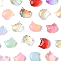 110 шт. 11-цветные прозрачные стеклянные бусины-спрей&nbsp;GLAA-FS0002-15