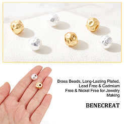 20шт 2 цвета латунные бусины&nbsp;KK-BC0007-16