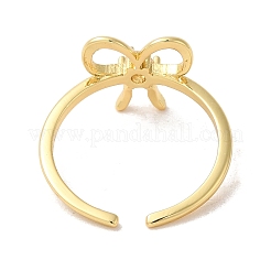 Кольца-солитеры из латуни с кубическим цирконием&nbsp;RJEW-R141-05G