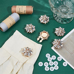 Запонки из сплава и пластиковые пуговицы с одним отверстием&nbsp;HJEW-NB00251