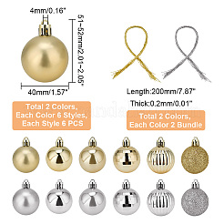 2 комплект 2-х цветных пластиковых шаров&nbsp;DIY-GA0005-40B
