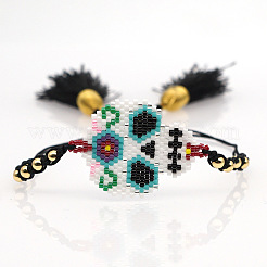 Браслеты из стеклянных бус на Хэллоуин&nbsp;KD0919-2