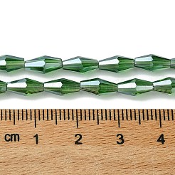 Прозрачные стеклянные бусины гальваническим пряди&nbsp;GLAA-K064-05A-PL05