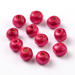 Крашеные натуральные деревянные бусины&nbsp;WOOD-Q006-6mm-11-LF