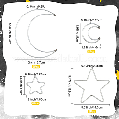 20 шт. 4 стиля железного кольца для самодельной плетеной сети/паутины с перьями&nbsp;IFIN-SP0001-52
