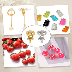 4 шт. 2-х цветная латунь с фианитами&nbsp;KK-LP0004-51