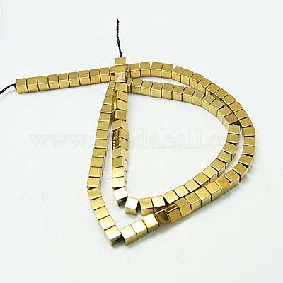 Немагнитные синтетический гематит бисер пряди G-K018-4mm-01-1