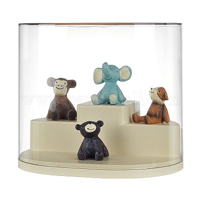 2-уровневые витрины из АБС-пластика с минифигурками домашних животных&nbsp;CON-WH0095-145-1